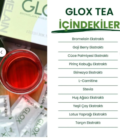 Glox Tea combines pineapple-derived bromelain enzyme with natural herbs to support digestion, hydration, and body balance. Refresh your day with nature’s gentle detox formula.
