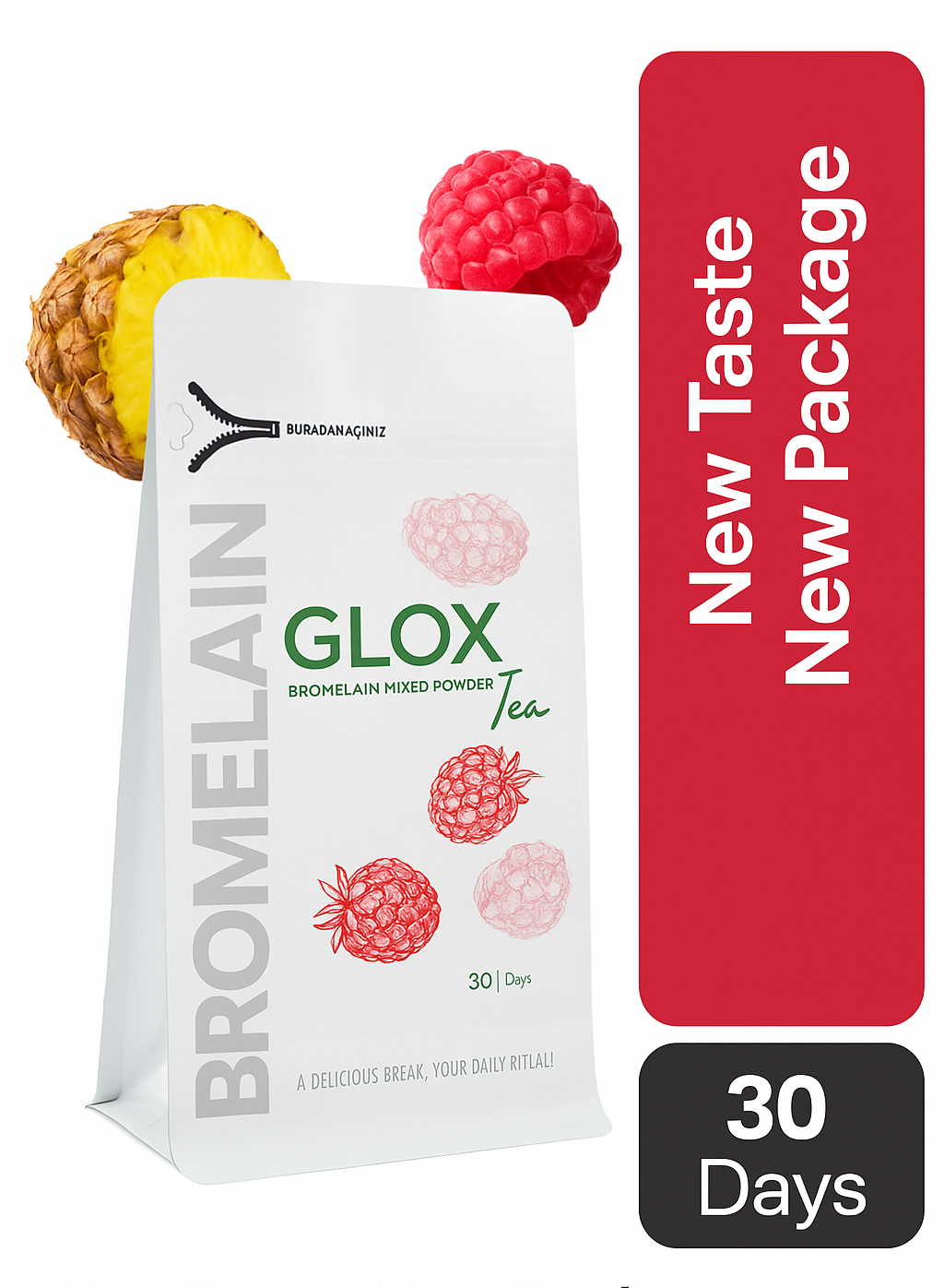 Glox Tea combines pineapple-derived bromelain enzyme with natural herbs to support digestion, hydration, and body balance. Refresh your day with nature’s gentle detox formula.