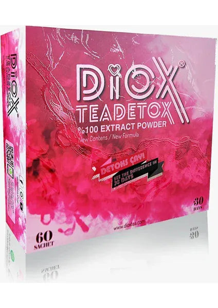 Diox Tea – Herbal Detox Tea 60 Sachets | Metabolism & Cleanse natural detox product for weight loss