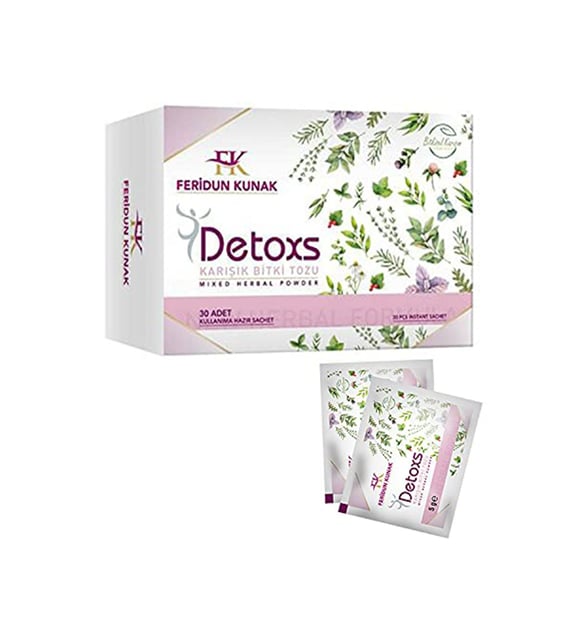 Feridun Kunak Detox Tee – Natürliche pflanzliche Entgiftung 60 Beutel | Fettverbrennung & Reinigung