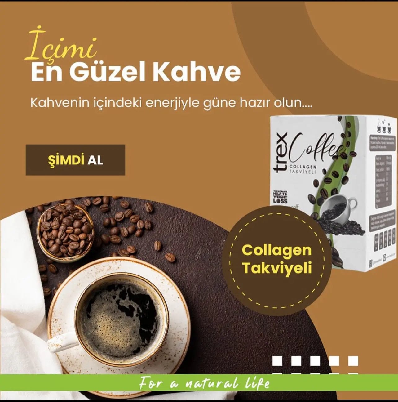 Trex Collagen Coffee – 30 Sachets | Energy & Fat Burn natural detox product for weight loss
